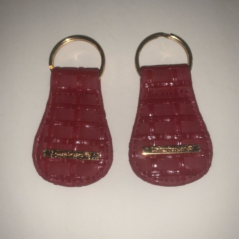 Longaberger basket weave lot of 2 keychain new - Picture 6 of 6